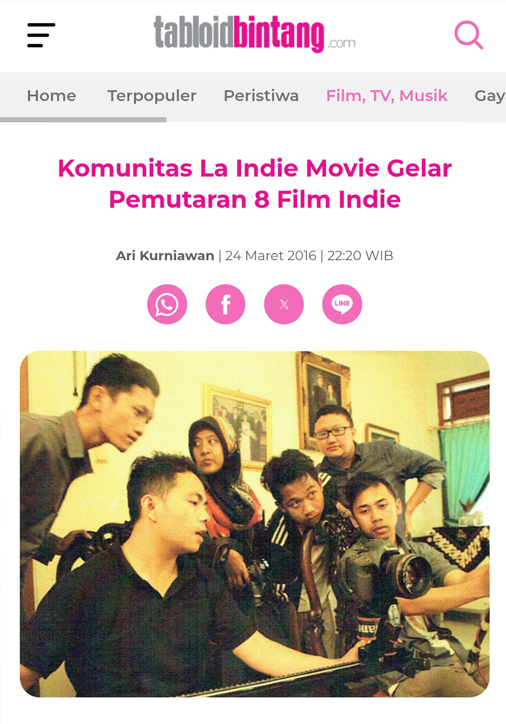 Liputan Tabloid Bintang - Pemutaran 8 Film Indie